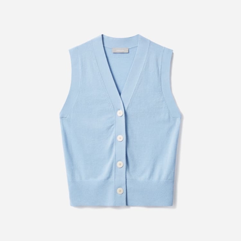 Everlane Cotton-Merino Sweater Vest XXS
